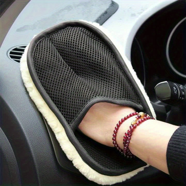Ultra-Soft Microfiber Car Cleaning Glove, 9.84" x 3.5", Perfect for Auto Detailing & Maintenance