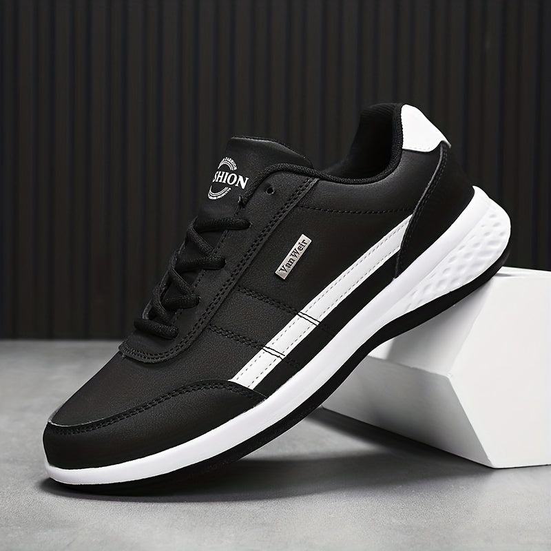 VanWeir Lightweight Men'S Shoes | Navy Blue/White, Lace-up Sports Shoes with MD/TPR Sole, Breathable Fabric Lining for Outdoor, Hiking & Casual Wear