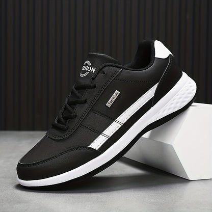 VanWeir Lightweight Men'S Shoes | Navy Blue/White, Lace-up Sports Shoes with MD/TPR Sole, Breathable Fabric Lining for Outdoor, Hiking & Casual Wear