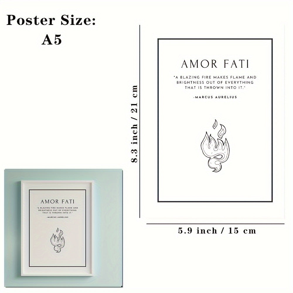 1pc Large Size, Modern Art Design, Minimalist Style, Stoicism Poster, No Frames Included, Gift For Room Decor, Kitchen Dining Room Wall Painting