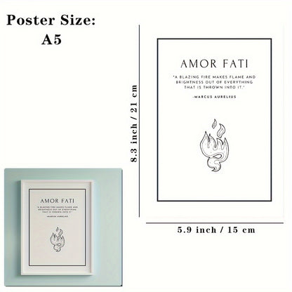 1pc Large Size, Modern Art Design, Minimalist Style, Stoicism Poster, No Frames Included, Gift For Room Decor, Kitchen Dining Room Wall Painting