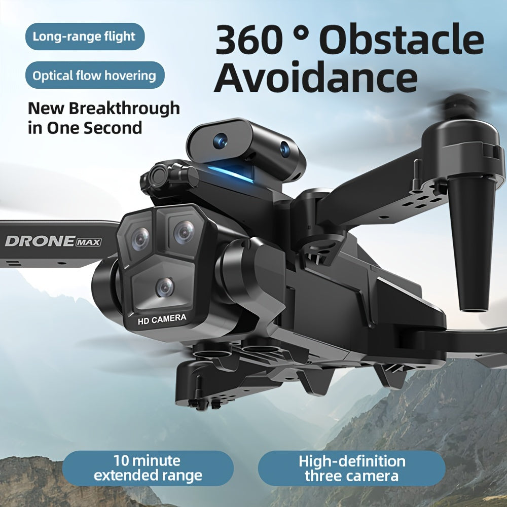 C10 Drone With Aerial Camera Three, 360° Infrared Obstacle Avoidance, Remote Control Boys And Girls Gifts, Outdoor Games