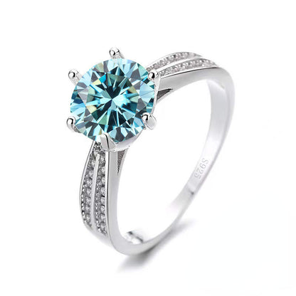 Tancise Original 925 Sterling Silvery Ring Moissanite Moissanite with Certificate Fine Jewelry Wedding Engagement Rings for Women