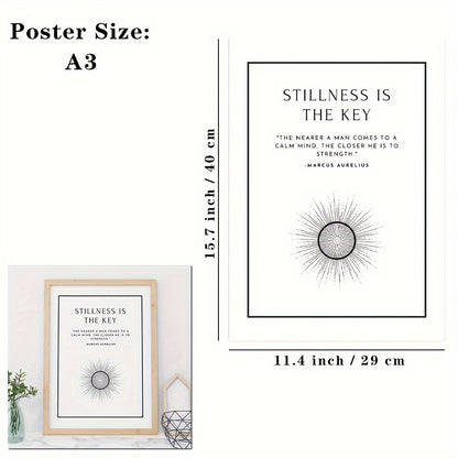 1pc Large Size, Modern Art Design, Minimalist Style, Stoicism Poster, No Frames Included, Gift For Room Decor, Kitchen Dining Room Wall Painting