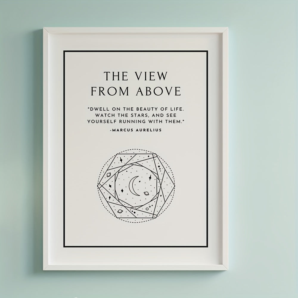 1pc Large Size, Modern Art Design, Minimalist Style, Stoicism Poster, No Frames Included, Gift For Room Decor, Kitchen Dining Room Wall Painting