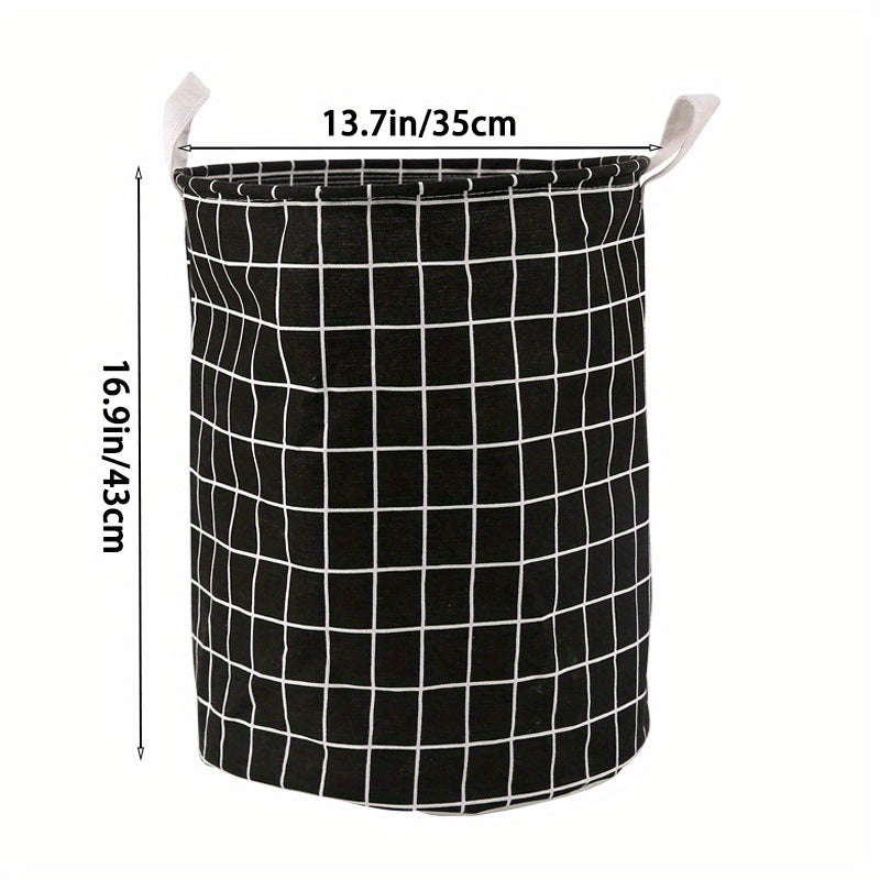 1pc Round Dirty Clothes Basket, Laundry Basket, Portable Dirty Clothes Hamper, laundry hhamper, storage bucket