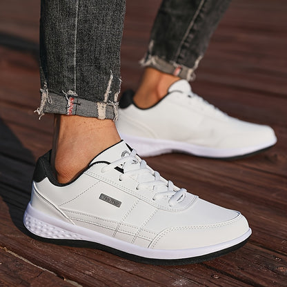 VanWeir Lightweight Men'S Shoes | Navy Blue/White, Lace-up Sports Shoes with MD/TPR Sole, Breathable Fabric Lining for Outdoor, Hiking & Casual Wear