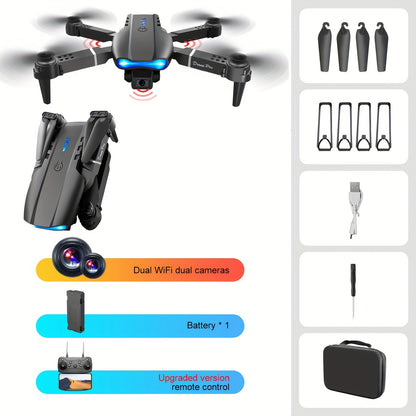 Dual Foldable E99 Drone with Camera, Altitude Hold, Remote Control Quadcopter for Beginners with Easy Operation