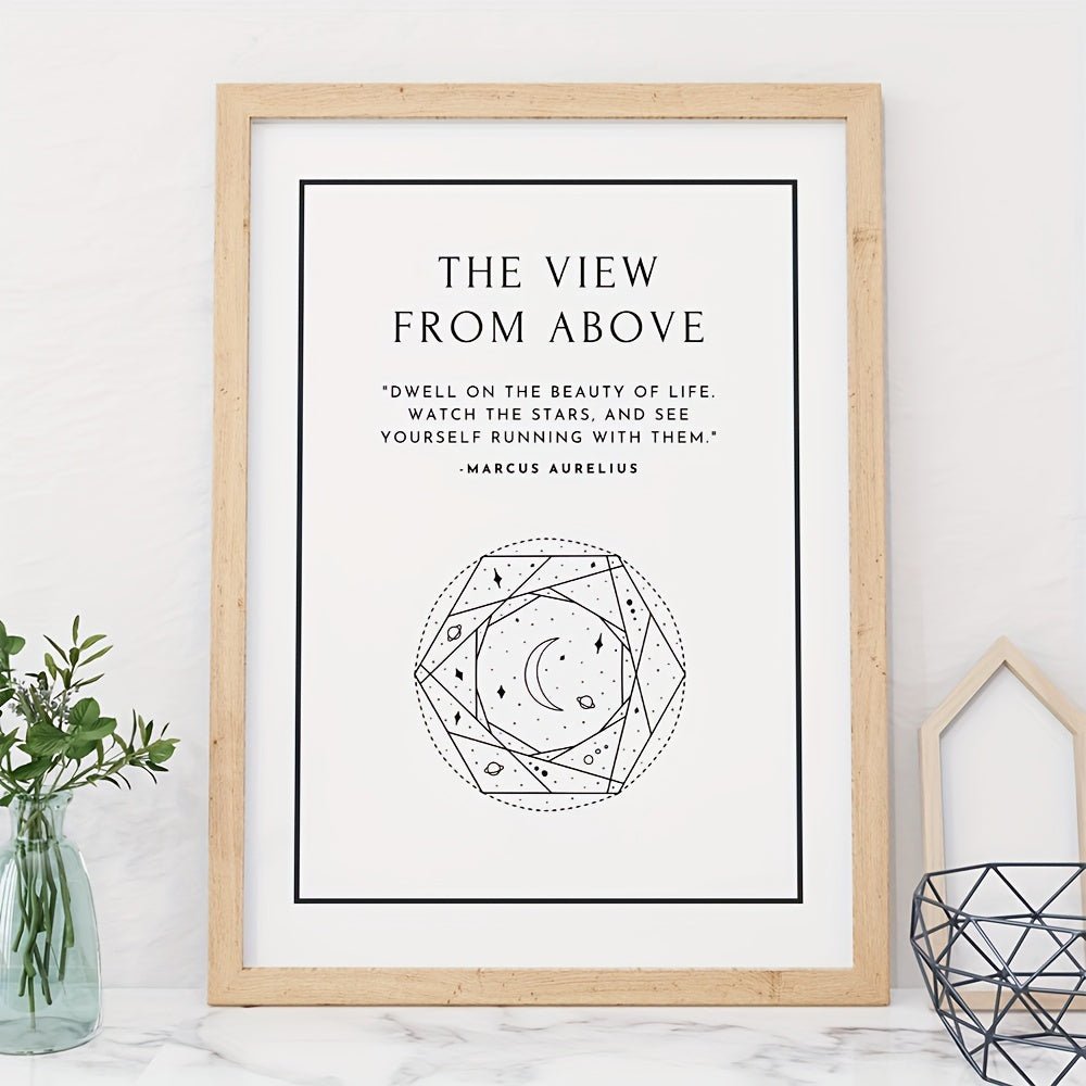 1pc Large Size, Modern Art Design, Minimalist Style, Stoicism Poster, No Frames Included, Gift For Room Decor, Kitchen Dining Room Wall Painting