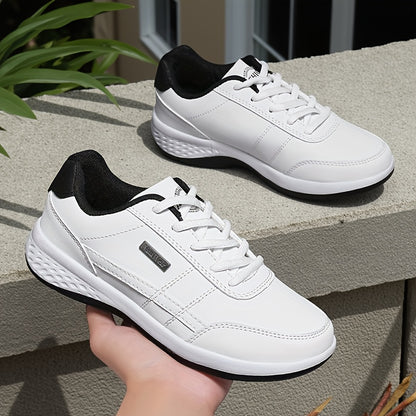 VanWeir Lightweight Men'S Shoes | Navy Blue/White, Lace-up Sports Shoes with MD/TPR Sole, Breathable Fabric Lining for Outdoor, Hiking & Casual Wear
