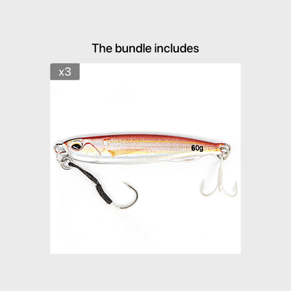 Ultimate Metal Cast Jig Spoon - Highly Realistic 3D Printed Saltwater Fishing Lure with Enhanced Durability, 30G/40G/60G Weight Options, and Artificial Bait Tackle for Increased Catch Rate