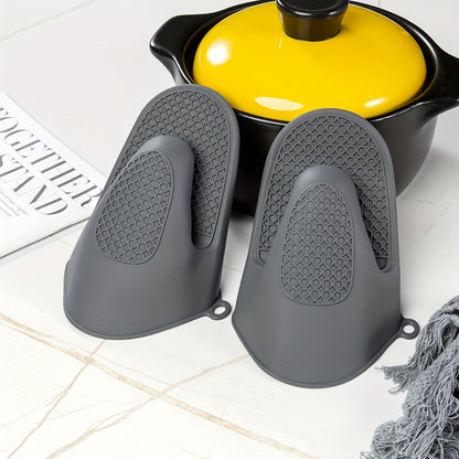 2pcs Silicone Cooking Gloves, Grilling Gloves, Heat Resistant Gloves BBQ Kitchen Silicone Oven Mitts, Silicone Smoker Oven Gloves for Barbecue, Cooking, Baking