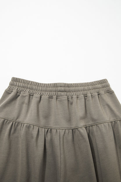 Seagrass Elastic Waist Drawstring Wide Leg Full Length Pants