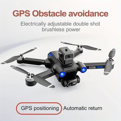 GPS Drone with 4K Camera for adults Beginner, Ult-Long Flight Time, Optical Flow, 5G Transmission Foldable FPV RC Quadcopter with Brushless Motors, No obstacle avoidance, GPS Auto Return Home, Intelligent Follow Me, Include 2