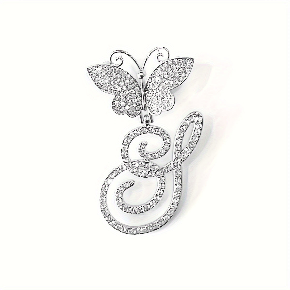 Trendy Shiny Butterfly Cursive Letter Cuban Chain Anklet For Women A-Z Letters Anklets Punk Hip Hop Style Sparkling Barefoot Jewelry