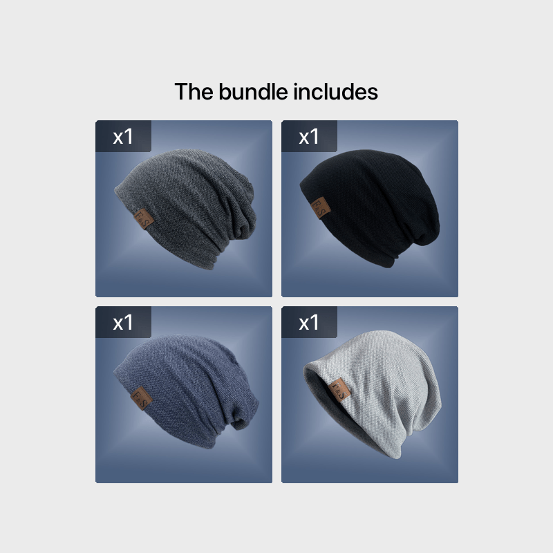 Unisex Beanie | Black, Lightweight, Fabric, Toggle Closure, Urban Style, Ideal for Spring/Fall/Winter