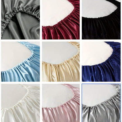 2pcs Soft And Breathable Satin Pillowcase With Elastic Cord - Perfect For A Comfortable Sleep In Your Bedroom