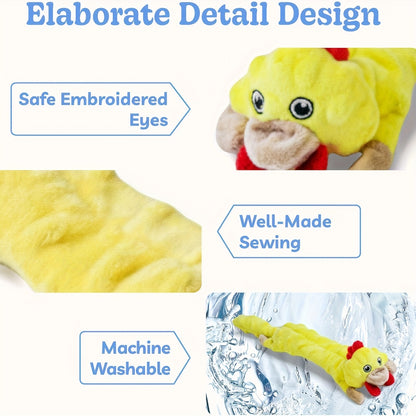 1/5 Packs Dog Squeaky Toys Pack, Bubble Plush Puppy Teething Pet Toys, Crinkle No Stuffing Animals Dog Toy, Doggies Chew for Large Small Medium Breed