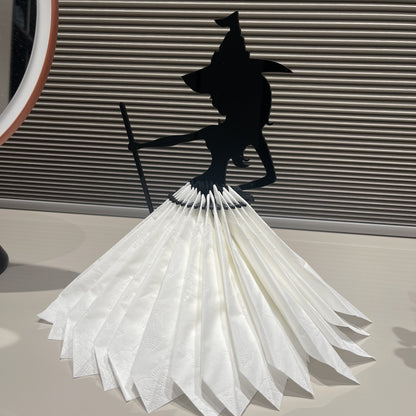 Rustic Wooden Halloween Witch Napkin Holder, Festive Tabletop Decor for Kitchen & Dining Room, No Electricity Needed, Featherless, Holiday Themed Accessory for Christmas & General Use
