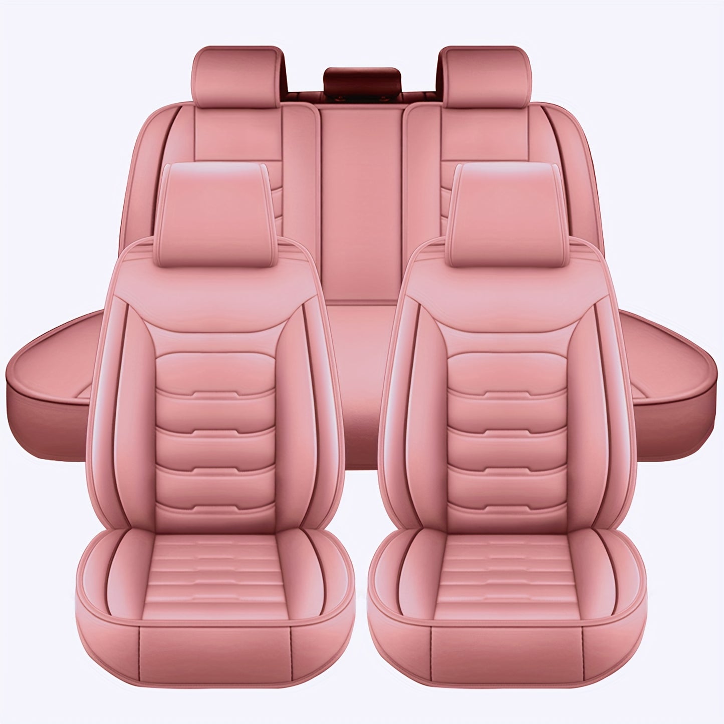 5 Seat Car Seat Covers PU Leather Seat Covers Full Set Waterproof for Car Sedan SUV Truck Vans Front & Rear Seat Cushion Protector with Back Big Storage Bag