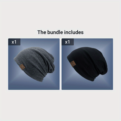 Unisex Beanie | Black, Lightweight, Fabric, Toggle Closure, Urban Style, Ideal for Spring/Fall/Winter
