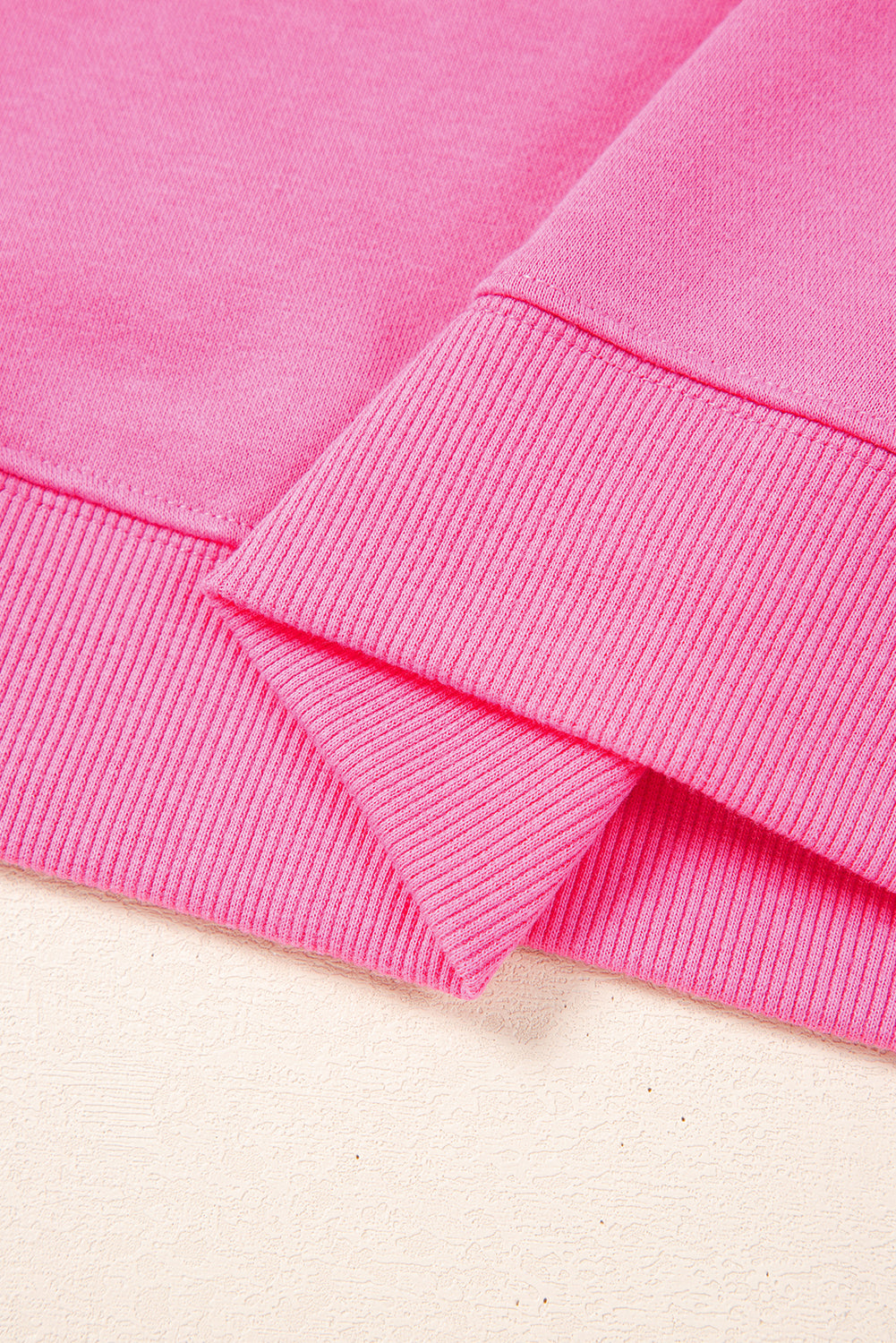 Rose Red Solid Classic Crewneck Pullover Sweatshirt