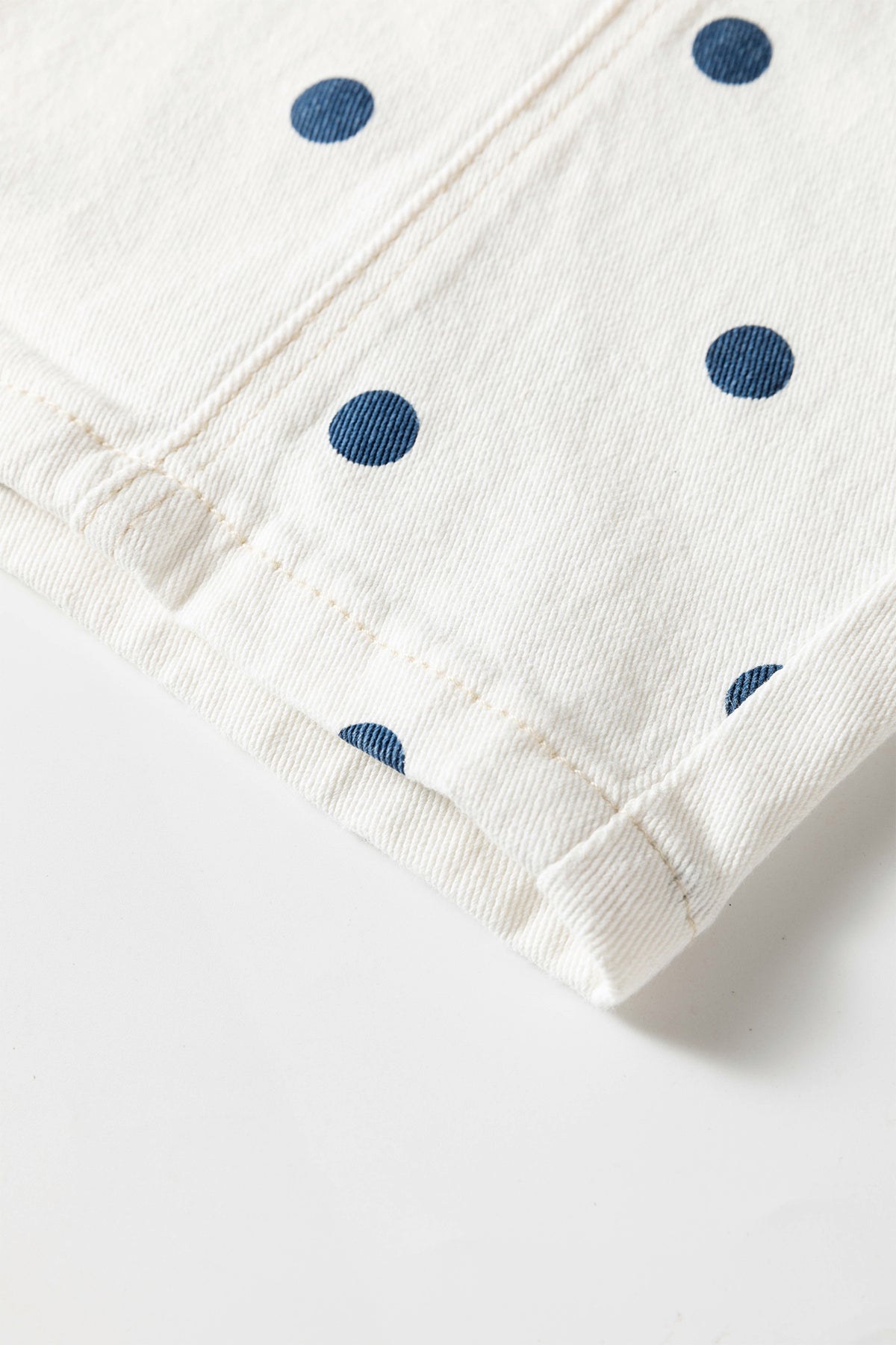 Pink Tailored Seam Polka Dot Print Barrel Casual Jeans