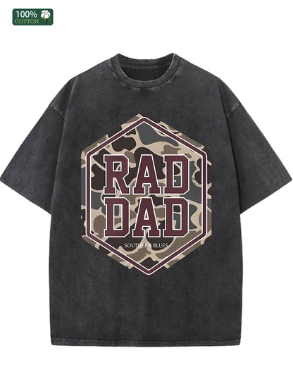 Cotton Men's Washed T Shirt American Casual Ideal Festival Gift