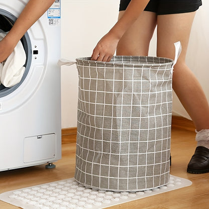 1pc Round Dirty Clothes Basket, Laundry Basket, Portable Dirty Clothes Hamper, laundry hhamper, storage bucket