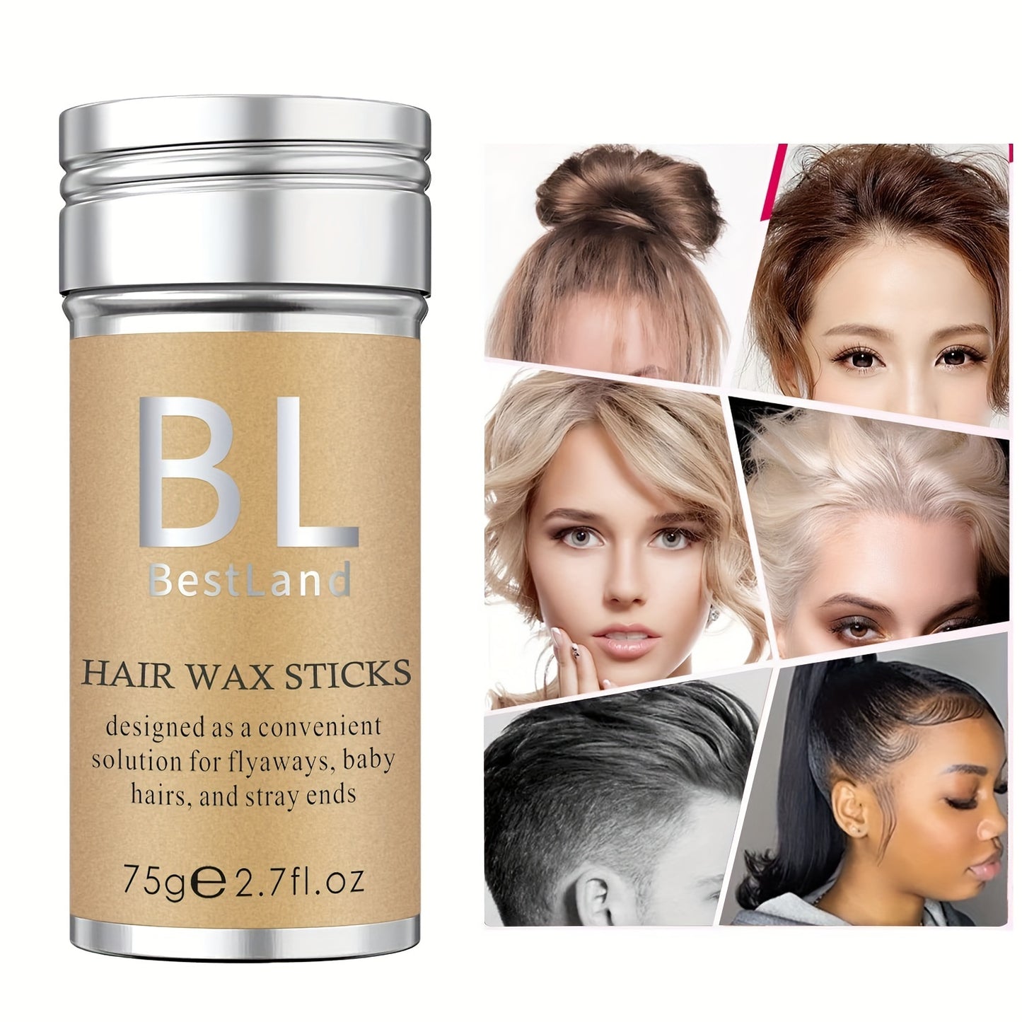 Hair Wax Stick, Flyaways Hair Styling Wax for Edge Control and Taming Youngsters' Hair