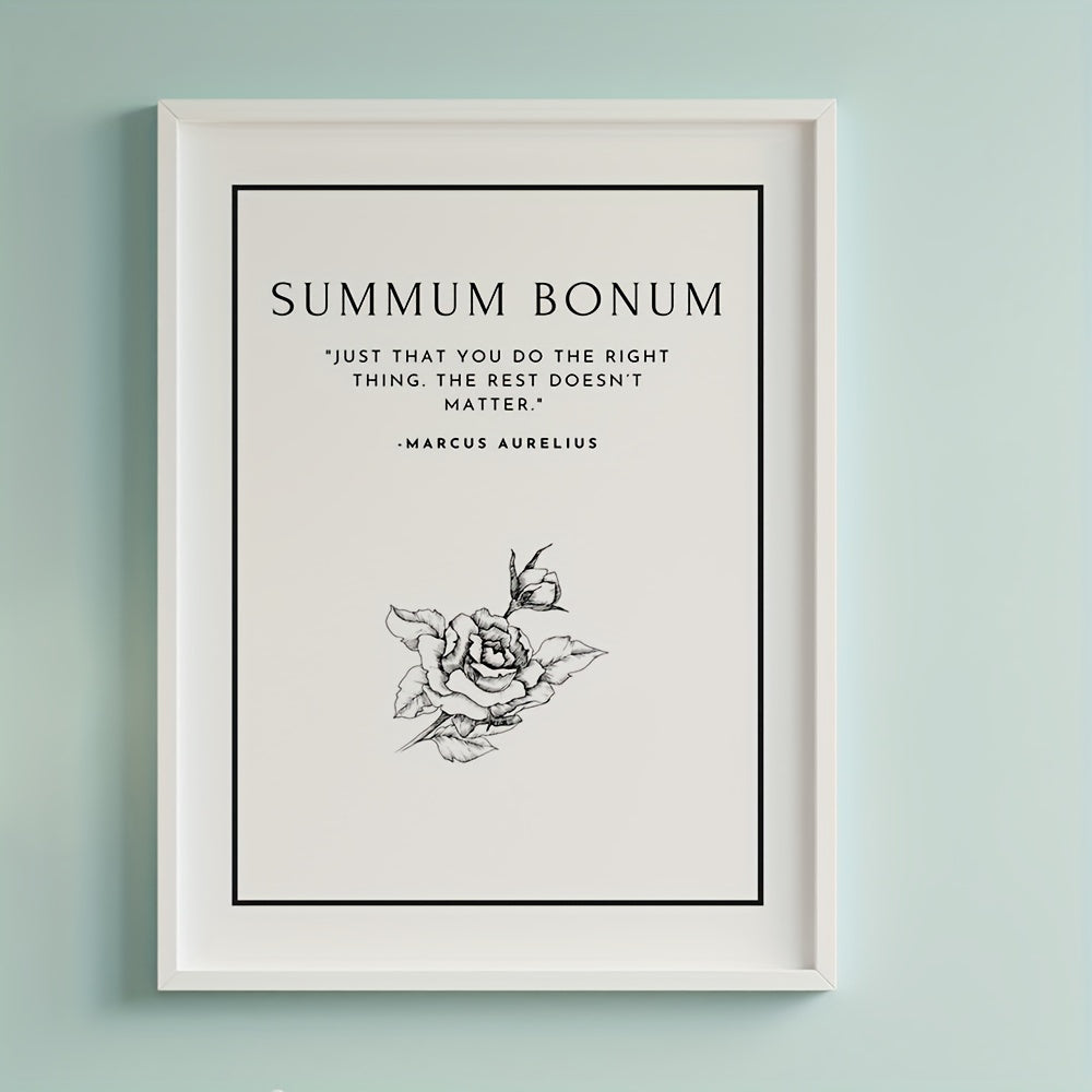 1pc Large Size, Modern Art Design, Minimalist Style, Stoicism Poster, No Frames Included, Gift For Room Decor, Kitchen Dining Room Wall Painting