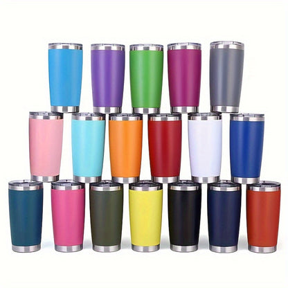 1pc, Tumbler With Lid, 20oz Stainless Steel Water Bottle, Insulated Water Cups, Summer Winter Drinkware, Outdoor Travel Accessories