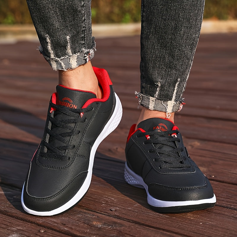 VanWeir Lightweight Men'S Shoes | Navy Blue/White, Lace-up Sports Shoes with MD/TPR Sole, Breathable Fabric Lining for Outdoor, Hiking & Casual Wear