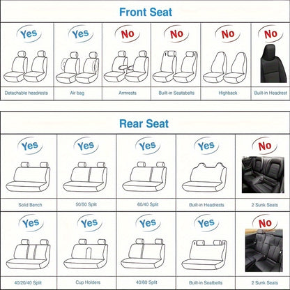 Luxurious And Stylish Five-seater Car Seat Covers Made Of Durable PU Leather, Suitable For All Seasons, Providing Full Cover For The Seats.