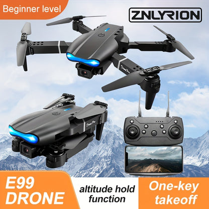 New E99 K3 Professional RC Drone, Dual Camera Double Folding RC Quadcopter Height Hold Remote Control Toy, Holiday Gift Indoor And Outdoor Cheap Drone Aircraft
