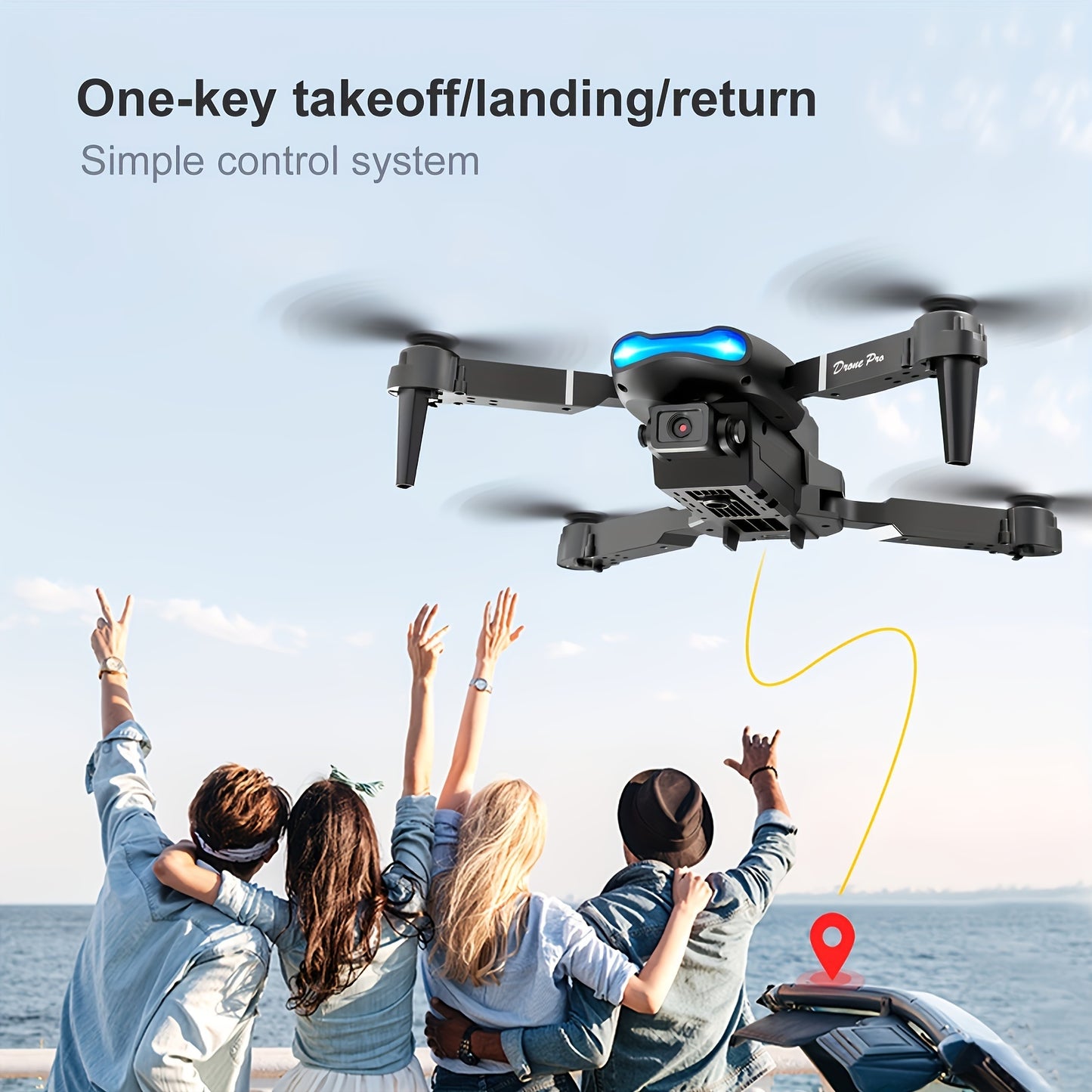 Dual Foldable E99 Drone with Camera, Altitude Hold, Remote Control Quadcopter for Beginners with Easy Operation