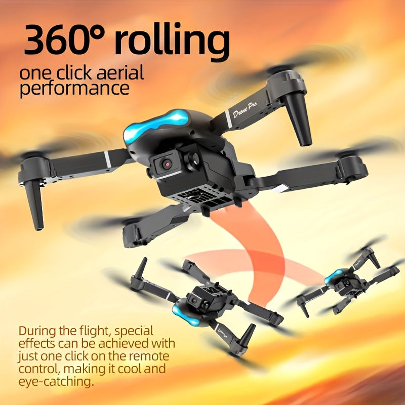 New E99 K3 Professional RC Drone, Dual Camera Double Folding RC Quadcopter Height Hold Remote Control Toy, Holiday Gift Indoor And Outdoor Cheap Drone Aircraft