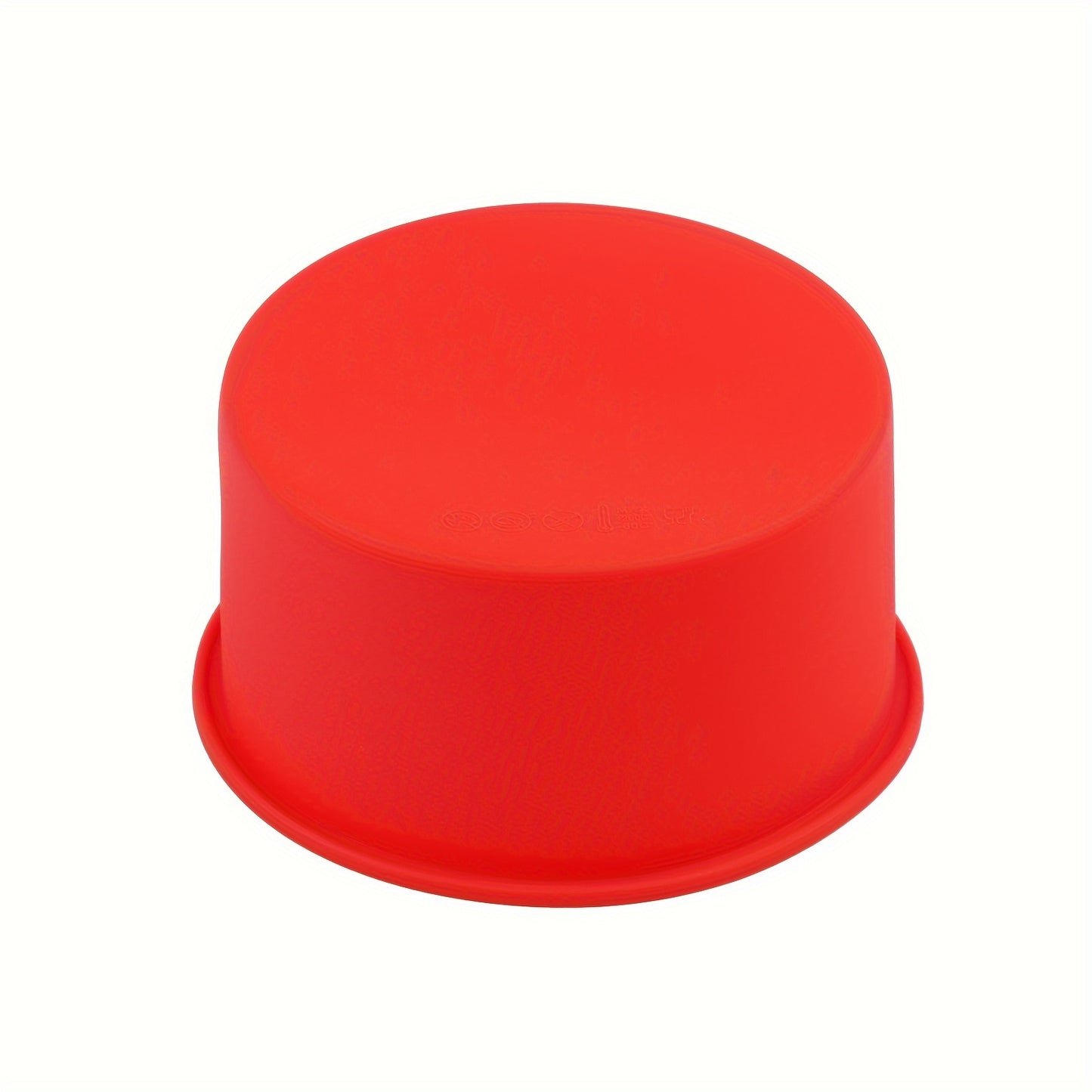 9pcs Silicone Mini Cake Molds Set, 4 Inch Red Round Baking Pan Non-Stick Silicone Baking Molds Bakeware Pan Reusable Cake Pans for Chiffon Mousse, Cupcake, Layer Cake, Cheese Cake, Rainbow Cake