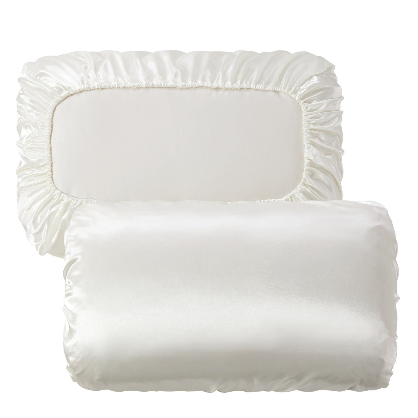 2pcs Soft And Breathable Satin Pillowcase With Elastic Cord - Perfect For A Comfortable Sleep In Your Bedroom