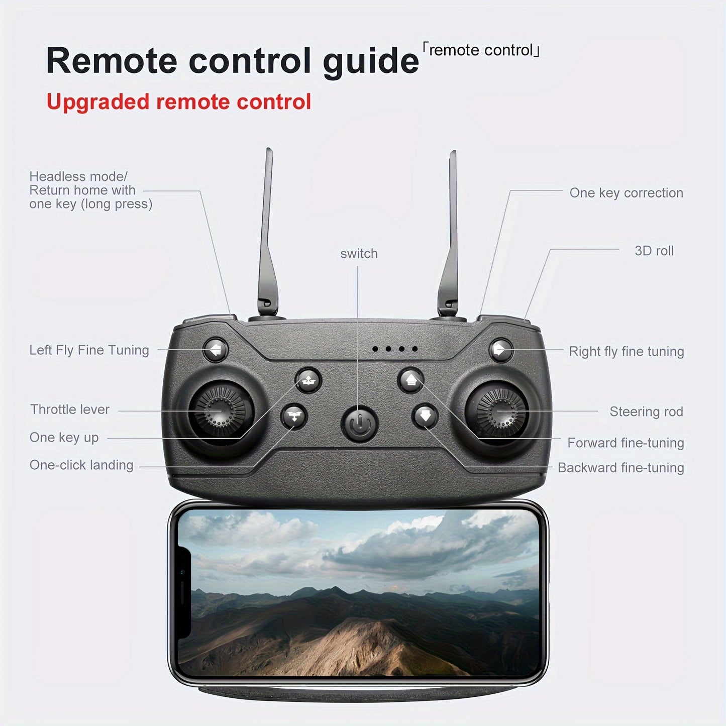 Dual Foldable E99 Drone with Camera, Altitude Hold, Remote Control Quadcopter for Beginners with Easy Operation