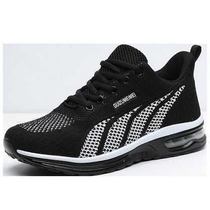 Lightweight Breathable Air Cushion knitted Running Shoes, Women's Footwear