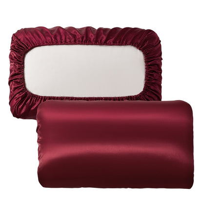 2pcs Soft And Breathable Satin Pillowcase With Elastic Cord - Perfect For A Comfortable Sleep In Your Bedroom