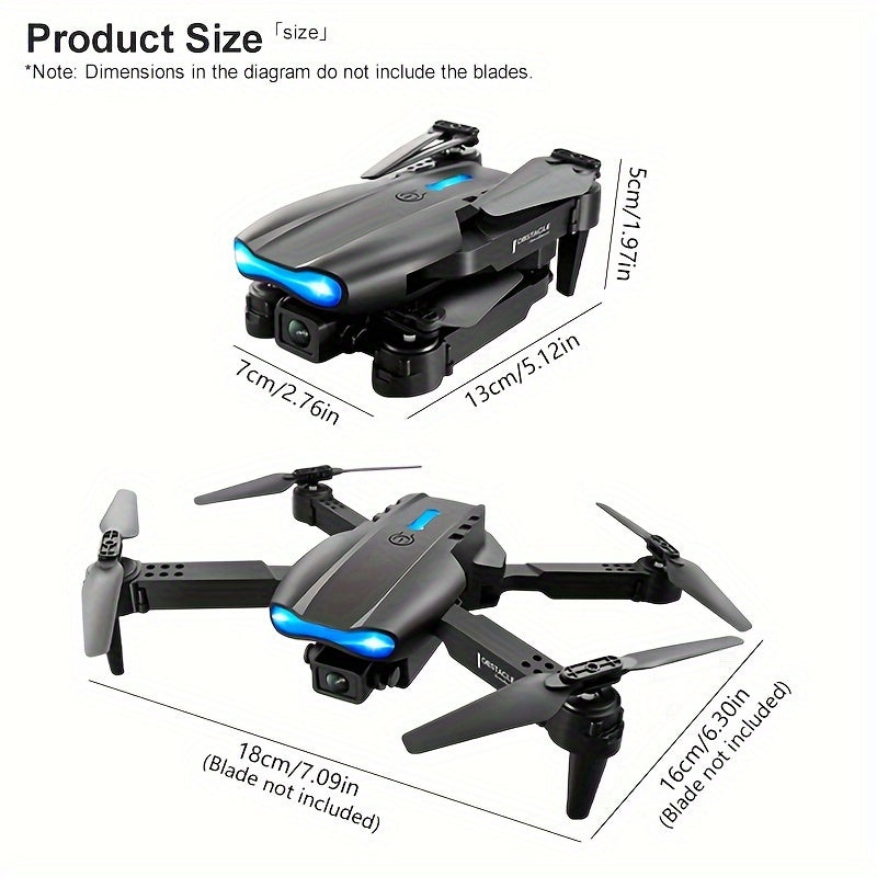 Dual Camera Foldable E99 Drone - RC Drone Toy for Beginners, Indoor and Outdoor UAV - Affordable Halloween Christmas Gift