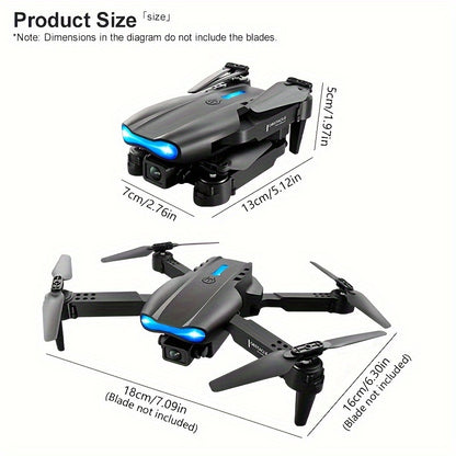 Dual Camera Foldable E99 Drone - RC Drone Toy for Beginners, Indoor and Outdoor UAV - Affordable Halloween Christmas Gift