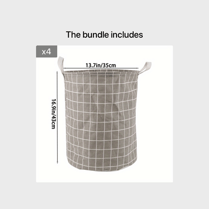1pc Round Dirty Clothes Basket, Laundry Basket, Portable Dirty Clothes Hamper, laundry hhamper, storage bucket