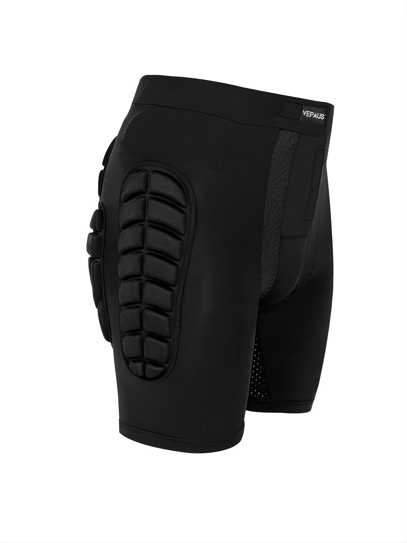 VEPAUS Breathable 3D Padded Shorts for Ice Hockey, Snowboarding, Gymnastics, Roller Skating - Moisture Wicking, Flexible, High Stretch Polyester Knit Fabric, Regular Fit, Four Seasons Sports Gear