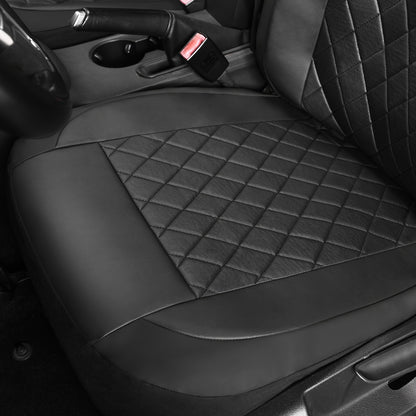 Universal Faux Leather Car Seat Covers Full Set Car Seat Covers Full Set Front Seats and Rear Bench, Universal Fit 5 Seat Covers for SUV, Automotive Truck, Scratch Proof