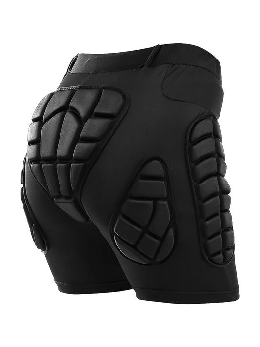 VEPAUS Breathable 3D Padded Shorts for Ice Hockey, Snowboarding, Gymnastics, Roller Skating - Moisture Wicking, Flexible, High Stretch Polyester Knit Fabric, Regular Fit, Four Seasons Sports Gear