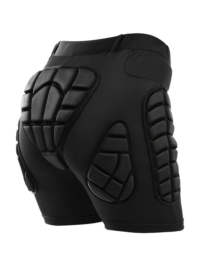 VEPAUS Breathable 3D Padded Shorts for Ice Hockey, Snowboarding, Gymnastics, Roller Skating - Moisture Wicking, Flexible, High Stretch Polyester Knit Fabric, Regular Fit, Four Seasons Sports Gear