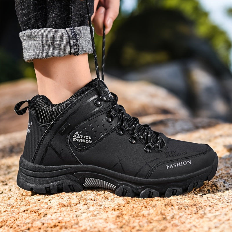 Men's Fashion Hiking Boots, Lightweight Wear-resistant Non-slip Durable Comfortable Boots For Outdoor Hiking Trekking Camping